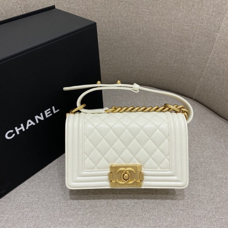 Replica CHANEL Le Boy  White - Best Fake Designer Bags
