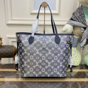 Replica Louis Vuitton Neverfull MM Denim Blue - Best Fake Designer Bags
