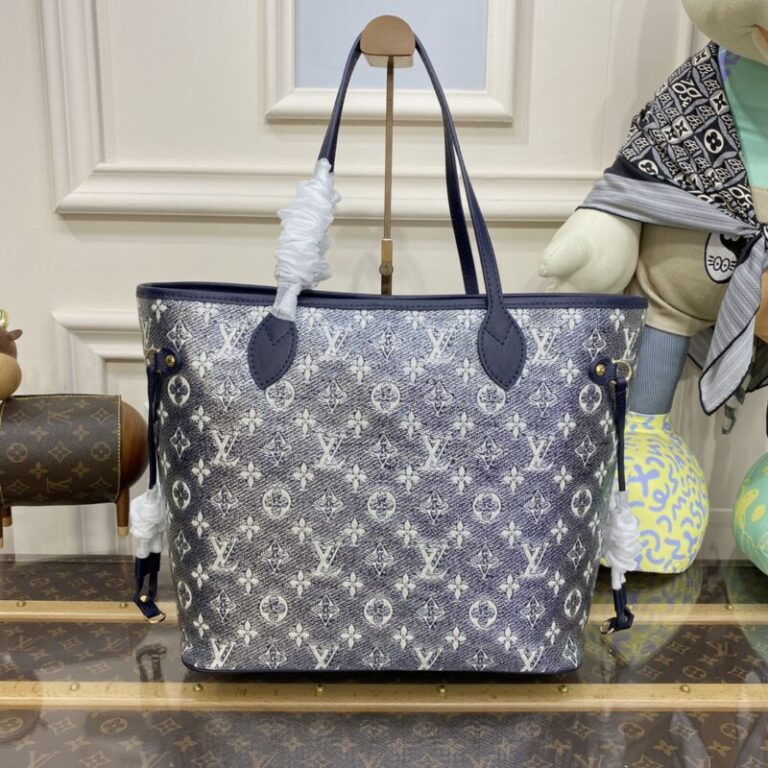 Replica Louis Vuitton Neverfull MM Denim Blue - Best Fake Designer Bags