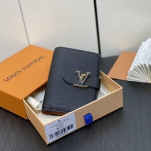 Replica Louis Vuitton Vertical Compact Wallet Black - Best Fake Designer Bags