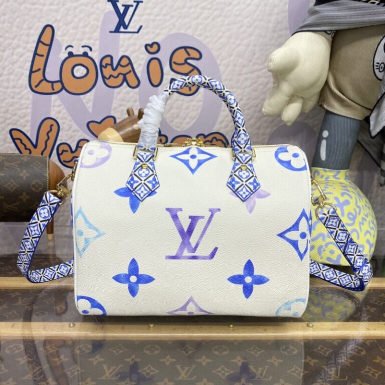 Replica Louis Vuitton Speedy Bandouliere 25 Blue - Best Fake Designer Bags