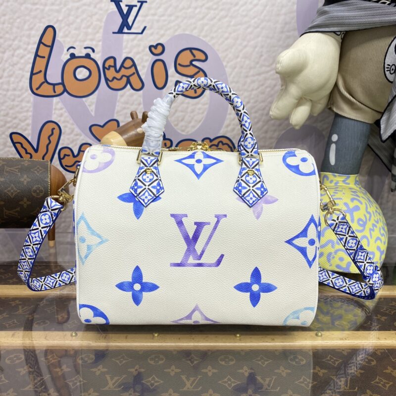 Replica Louis Vuitton Speedy Bandouliere 25 Blue - Best Fake Designer Bags