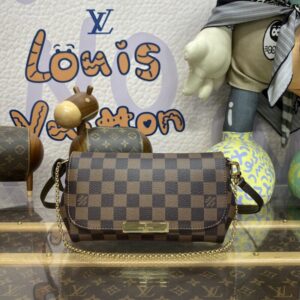 Replica Louis Vuitton Favorite Brown Grid - Best Fake Designer Bags