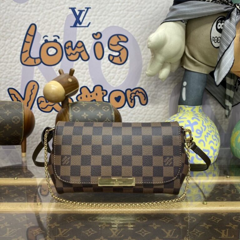 Replica Louis Vuitton Favorite Brown Grid - Best Fake Designer Bags