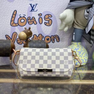 Replica Louis Vuitton Favorite White Grid - Best Fake Designer Bags