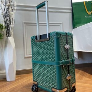 Replica Goyard  Bourget Travel Suitcase Green - Best Fake Designer Bags