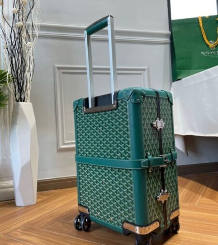 Replica Goyard  Bourget Travel Suitcase Green - Best Fake Designer Bags