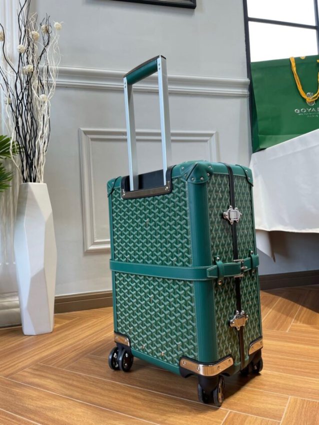 Replica Goyard  Bourget Travel Suitcase Green - Best Fake Designer Bags