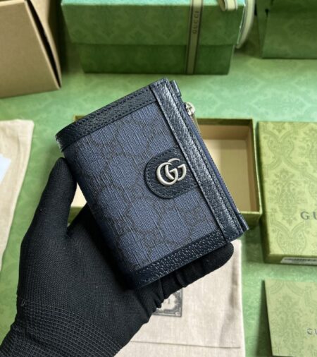 Replica Gucci  Ophidia Compact Wallet Black - Best Fake Designer Bags