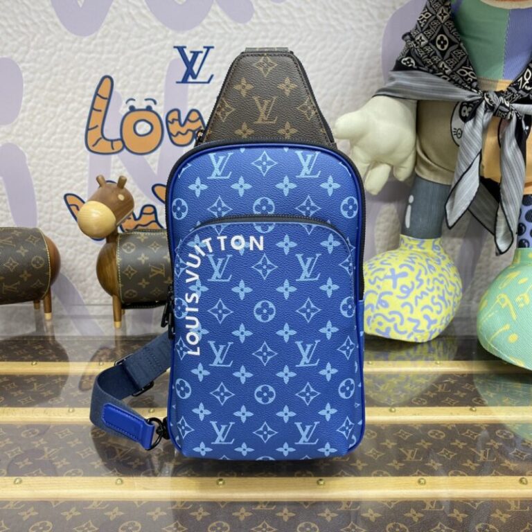 Replica Louis Vuitton Avenue Slingbag Blue - Best Fake Designer Bags