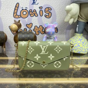 Replica Louis Vuitton Félicie Pochette Green - Best Fake Designer Bags
