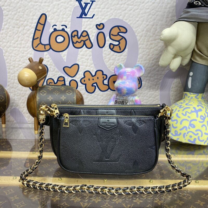 Replica Louis Vuitton Multi Pochette Accessoires Black - Best Fake Designer Bags