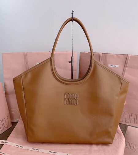 Replica Miu Miu Ivy  Tote Brown - Best Fake Designer Bags