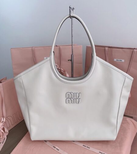 Replica Miu Miu Ivy  Tote White - Best Fake Designer Bags