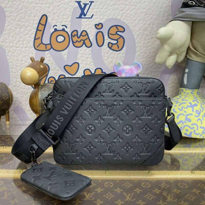 Replica Louis Vuitton Trio Messenger Full Black - Best Fake Designer Bags