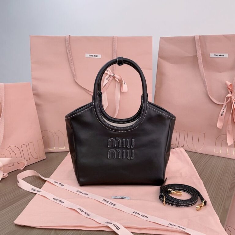 Replica Miu Miu Ivy  Small Tote Black - Best Fake Designer Bags