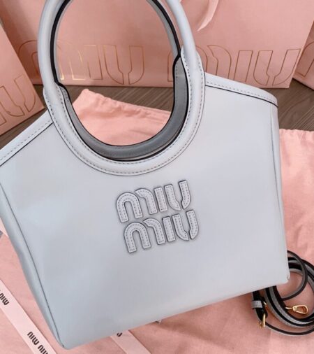 Replica Miu Miu Ivy  Small Tote Grey - Best Fake Designer Bags