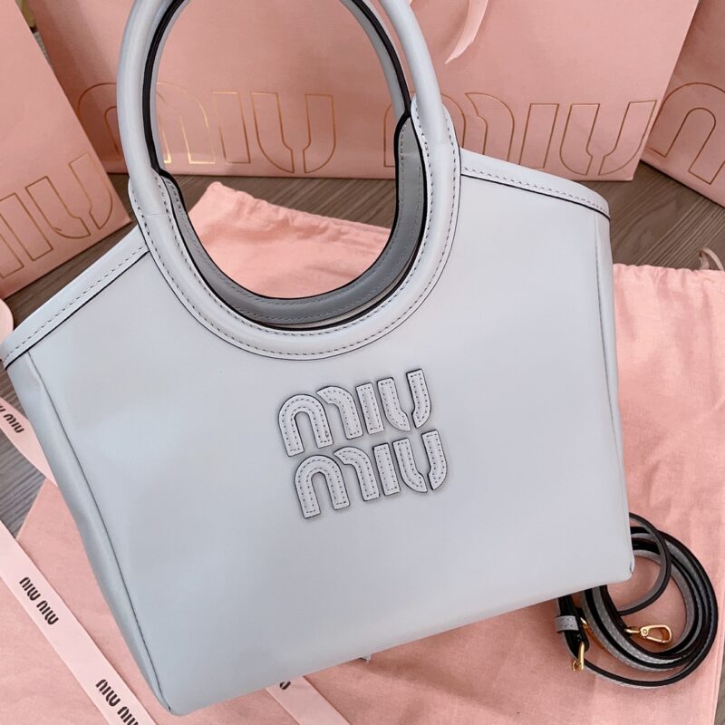 Replica Miu Miu Ivy  Small Tote Grey - Best Fake Designer Bags