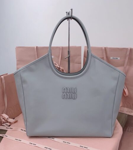 Replica Miu Miu Ivy  Tote Grey - Best Fake Designer Bags