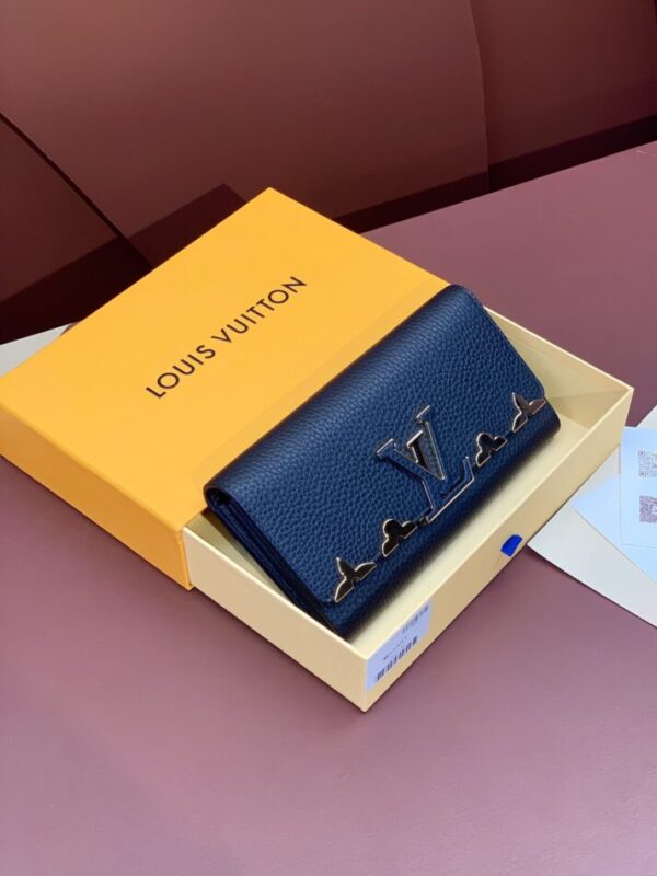 Replica Louis Vuitton Capucines Long Dark Blue - Best Fake Designer Bags