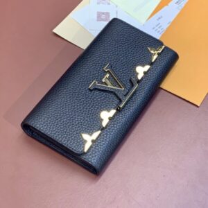 Replica Louis Vuitton Capucines Long Black - Best Fake Designer Bags
