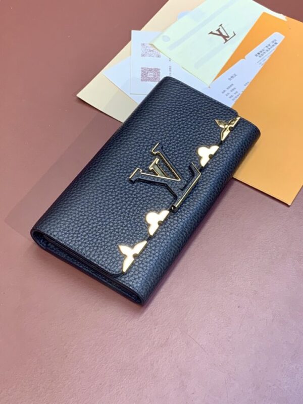 Replica Louis Vuitton Capucines Long Black - Best Fake Designer Bags