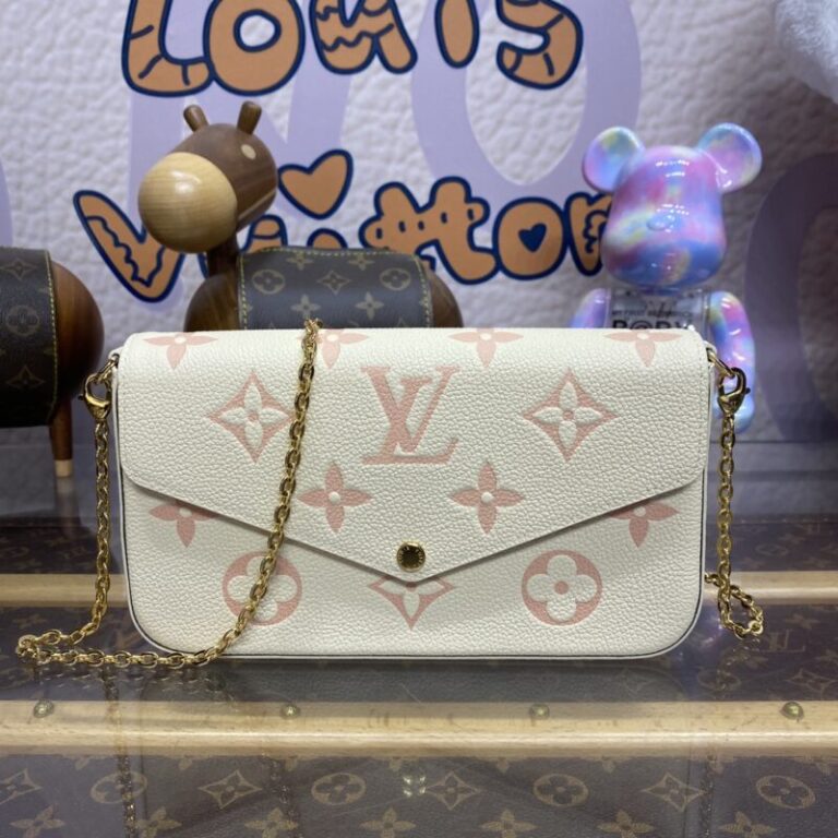 Replica Louis Vuitton Félicie Pochette White Pink - Best Fake Designer Bags