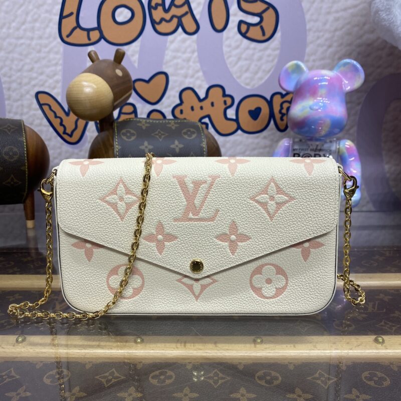 Replica Louis Vuitton Félicie Pochette White Pink - Best Fake Designer Bags