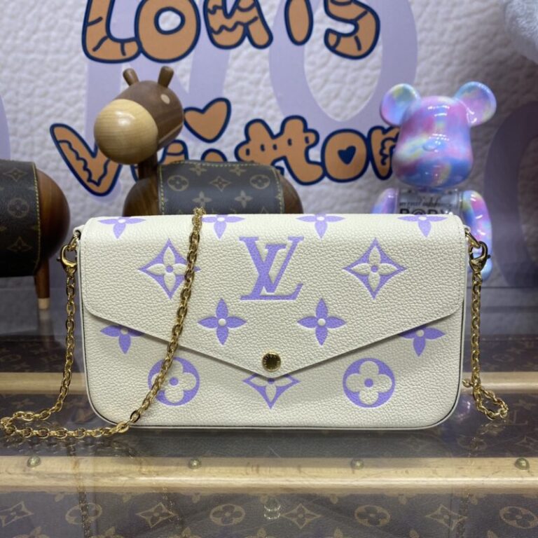 Replica Louis Vuitton Felicie Pochette White Purple - Best Fake Designer Bags