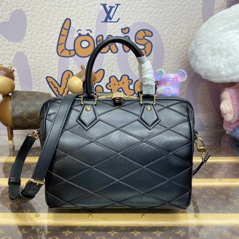 Replica Louis Vuitton Speedy Bandouliere 25 Full Black - Best Fake Designer Bags