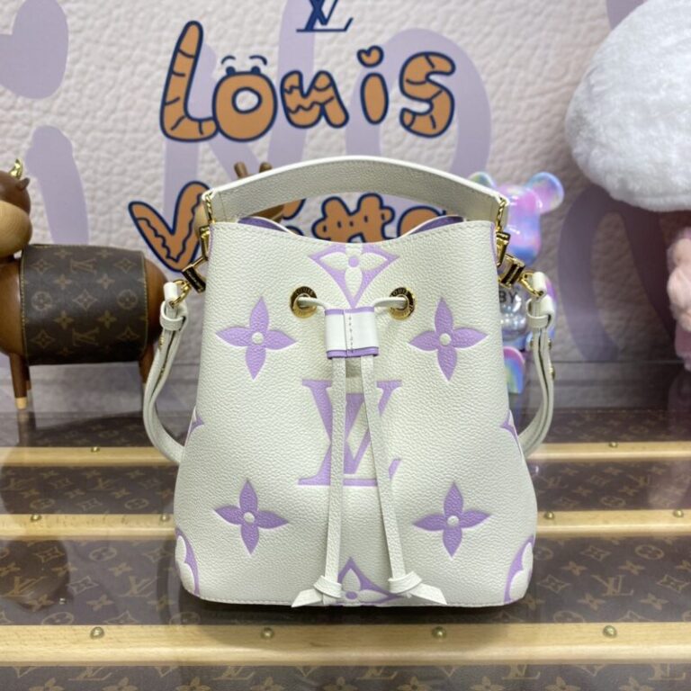 Replica Louis Vuitton NeoNoe BB Bag White-Purple - Best Fake Designer Bags
