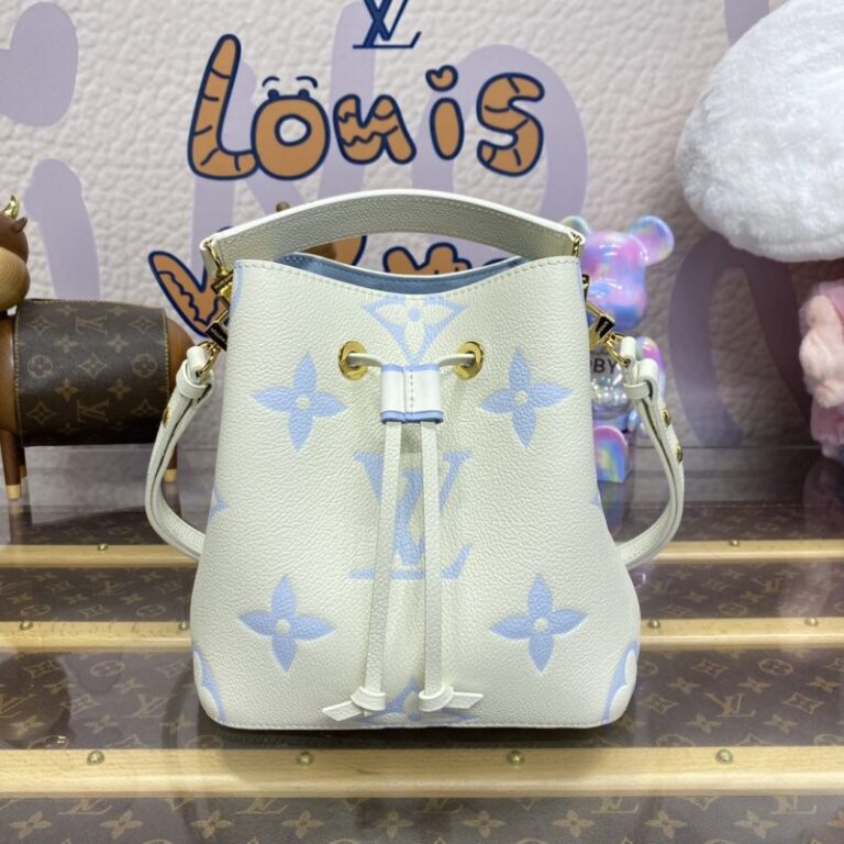 Replica Louis Vuitton NeoNoe BB  White Sky Blue - Best Fake Designer Bags