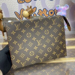 Replica Louis Vuitton Pochette Voyage Canvas Brown - Best Fake Designer Bags