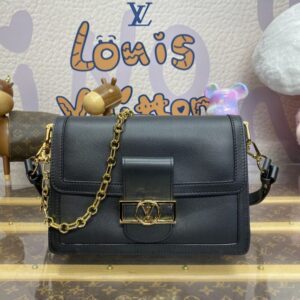 Replica Louis Vuitton Dauphine MM Black - Best Fake Designer Bags