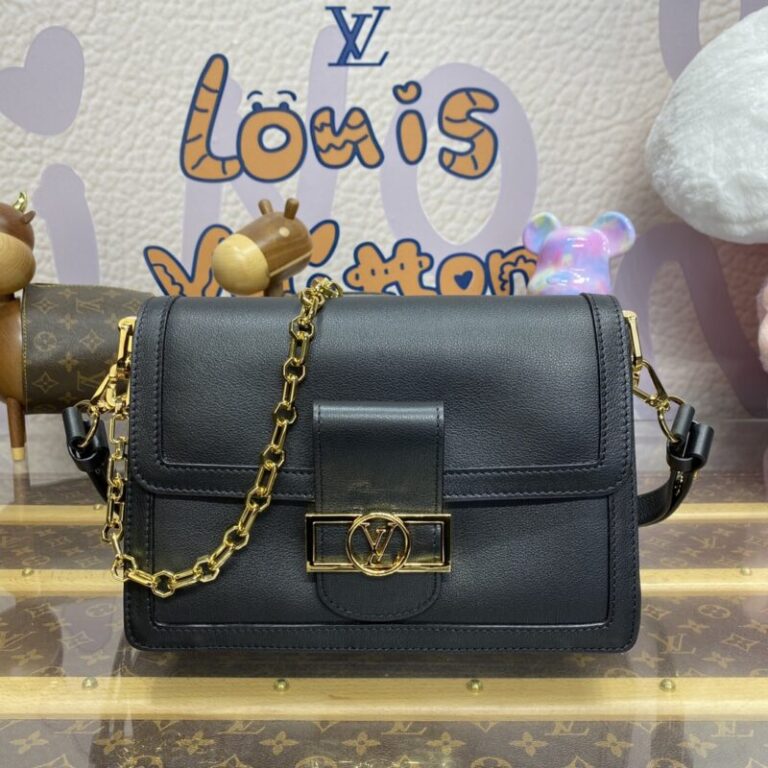 Replica Louis Vuitton Dauphine MM Black - Best Fake Designer Bags