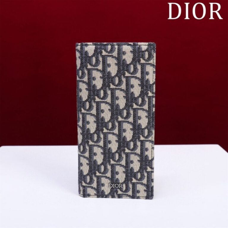 Replica Dior Long Jacquard Wallet White - Best Fake Designer Bags