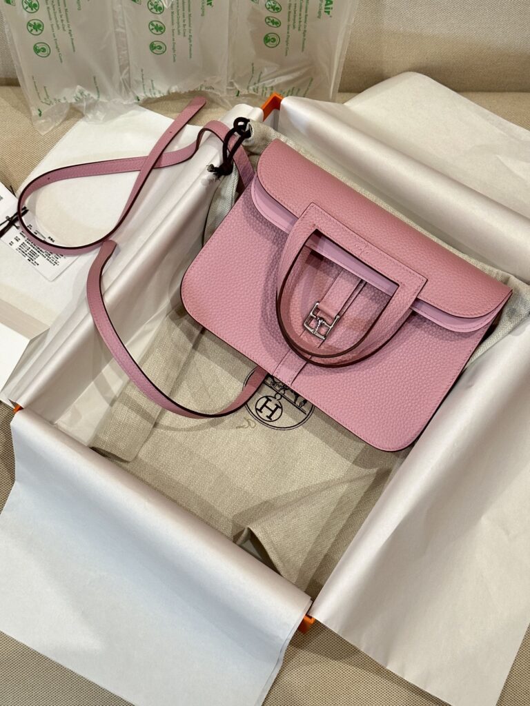 Replica Hermes Halzan  Pink - Best Fake Designer Bags