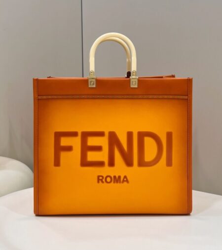 Replica Fendi Peekaboo Tote Orange - Best Fake Designer Bags