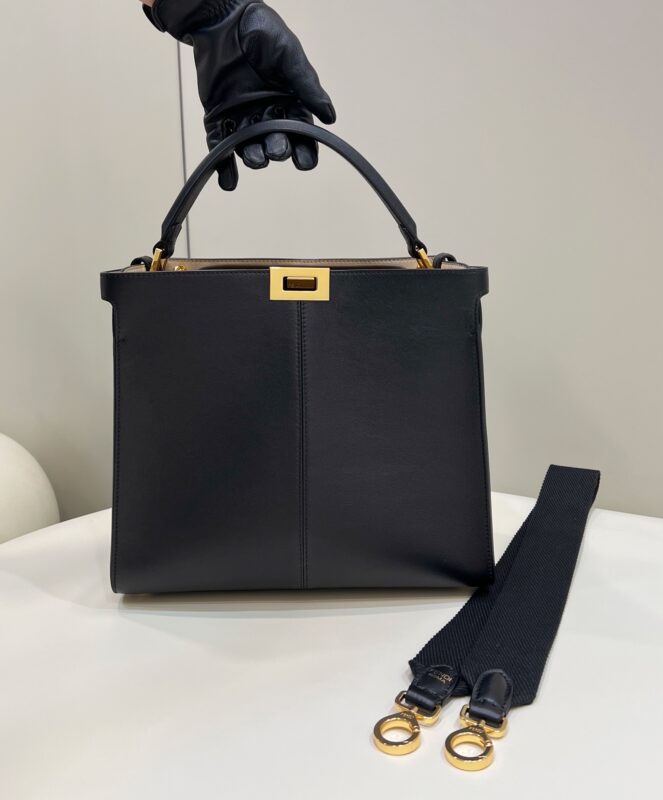Replica Fendi Peekaboo X Lite Black - Best Fake Designer Bags