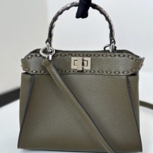 Replica Fendi Peekaboo Small  Dark Grey - Best Fake Designer Bags