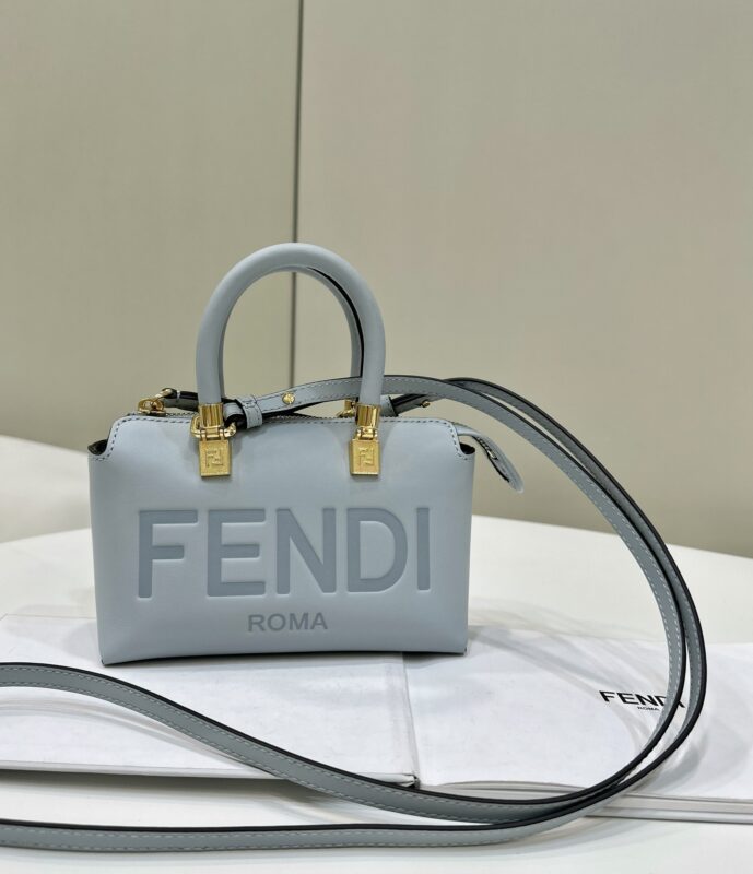 Replica Fendi By The Way Boston  Sky Blue - Best Fake Designer Bags