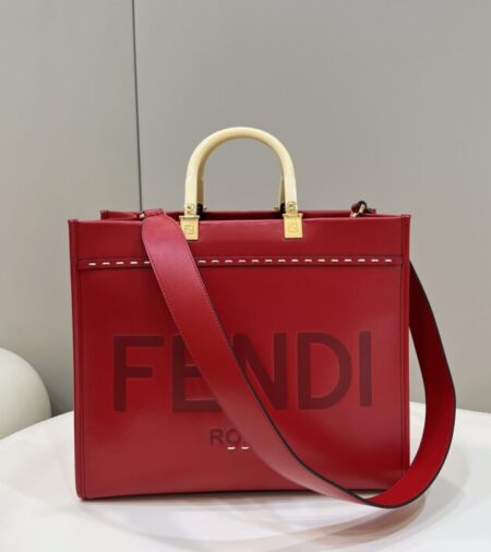 Replica Fendi Peekaboo Tote Red - Best Fake Designer Bags