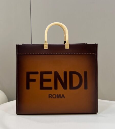 Replica Fendi Peekaboo Tote Brown - Best Fake Designer Bags