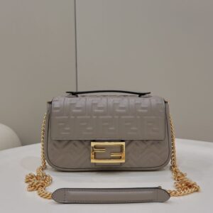 Replica Fendi Baguette  Sliding Chain Beige - Best Fake Designer Bags