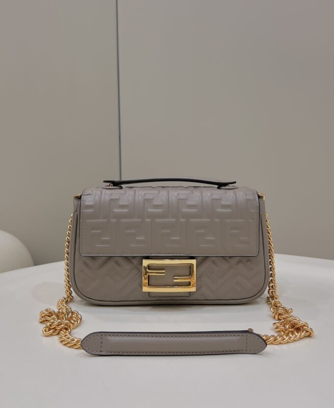 Replica Fendi Baguette  Sliding Chain Beige - Best Fake Designer Bags