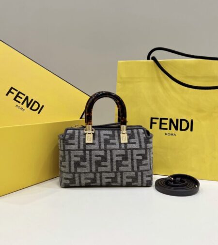 Replica Fendi By The Way Boston   Brown Cotton - Best Fake Designer Bags