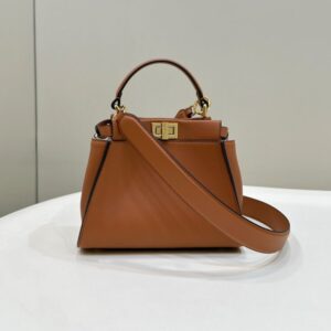 Replica Fendi Peekaboo Medium  Brown - Best Fake Designer Bags