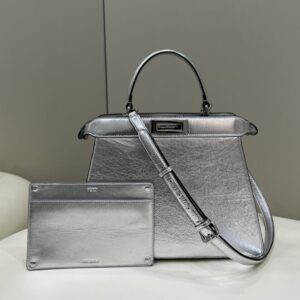 Replica Fendi Peekaboo  Large Silver - Best Fake Designer Bags