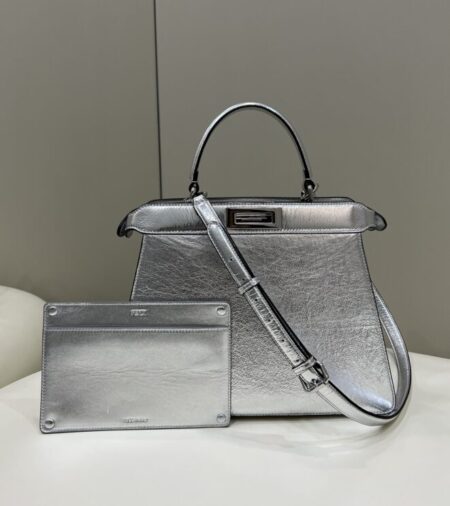 Replica Fendi Peekaboo  Large Silver - Best Fake Designer Bags