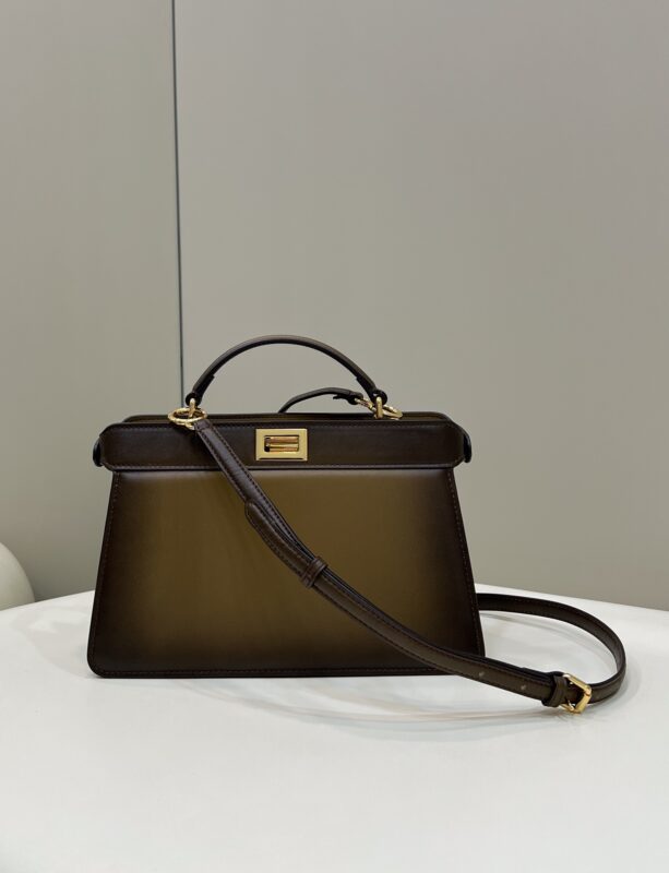 Replica Fendi Peekaboo Large Dark Brown - Best Fake Designer Bags